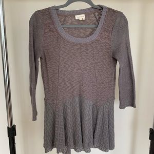 Anthropologie peplum Sweater